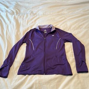 Adidas Womens Climalite Purple Pullover Jacket Full Zip M Athletic